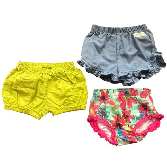 Girls 4 Bloomer Shorts Bundle‎ Sew Sassy Nelly Madison Merce & Me Summer Floral - Picture 1 of 6